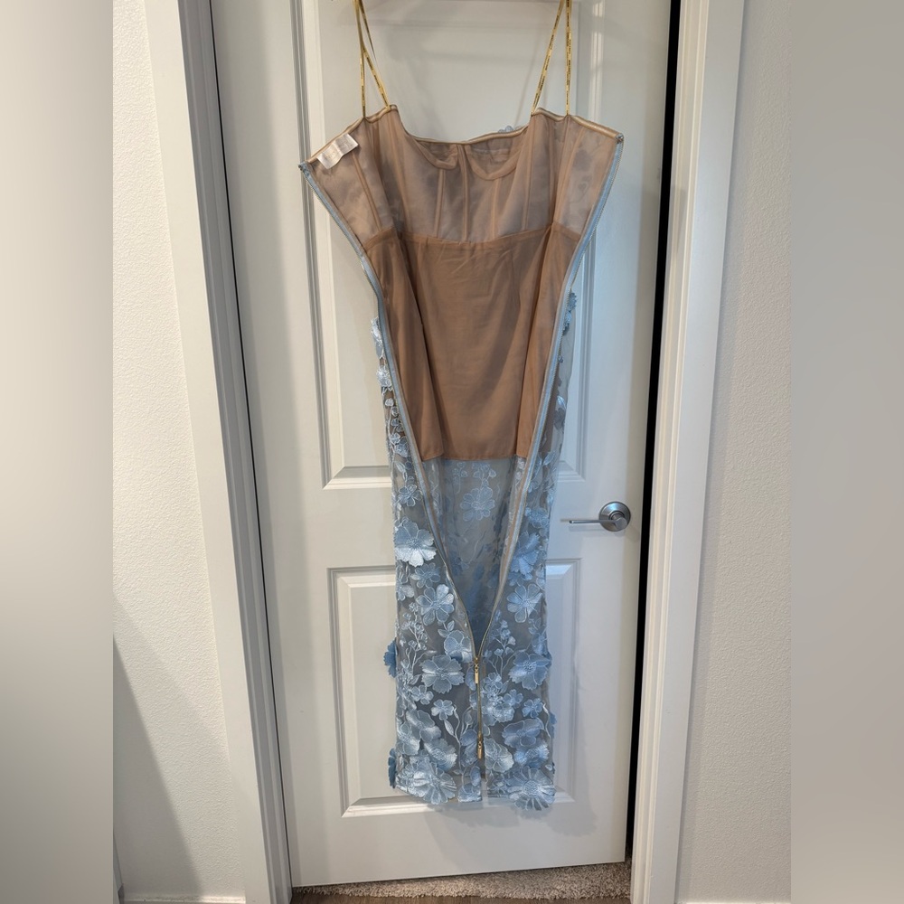 NWOT BRONX AND BANCO JASMINE POWDER BLUE MAXI DRESS - Picture 11 of 17